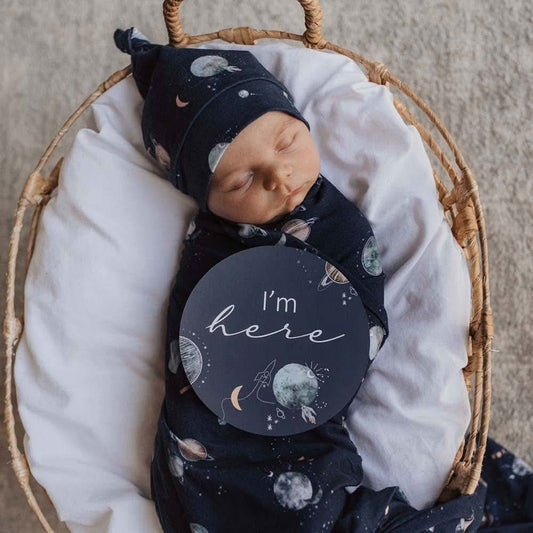 Milky Way & Soft Moss Reversible Milestone Cards - Timber Tinkers