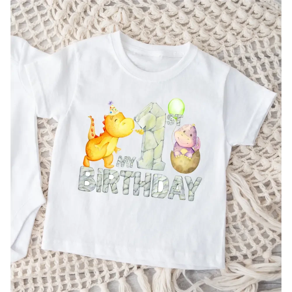 1st Birthday Dino T-Shirt - Timber Tinkers