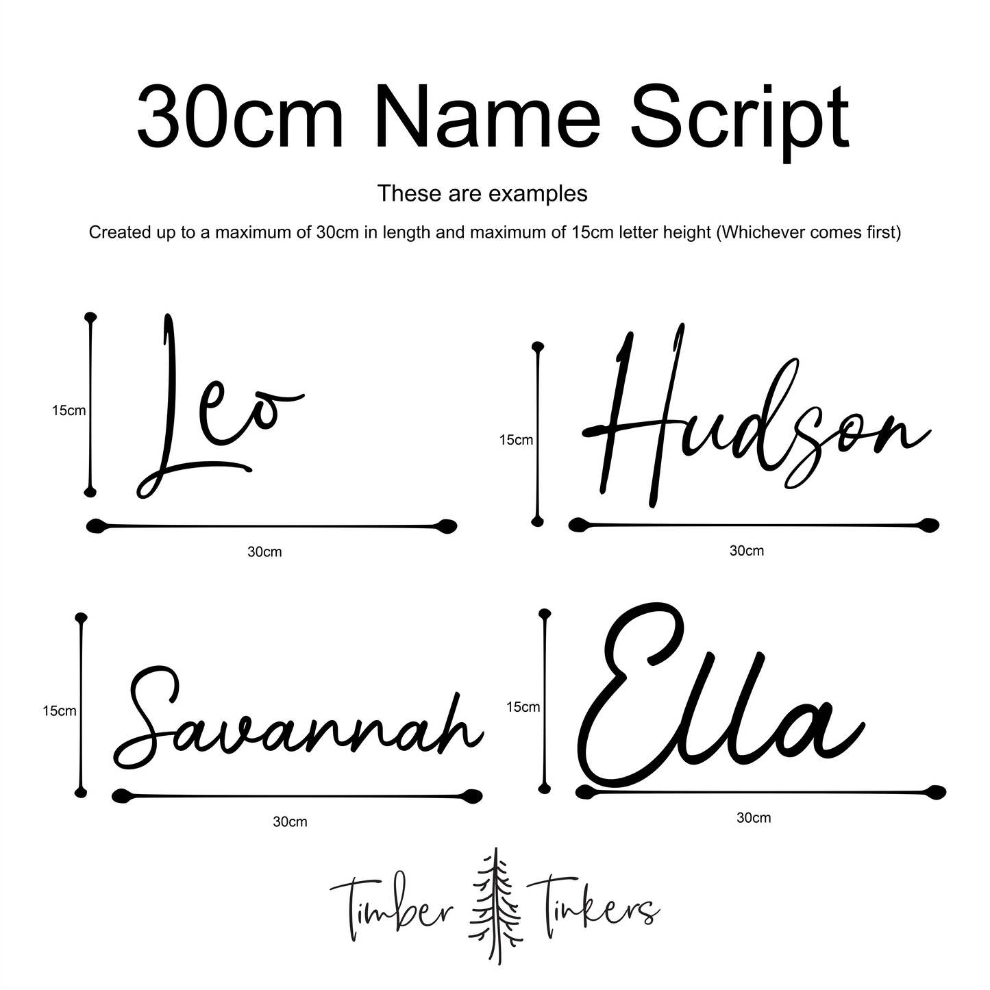 2 Name Plaques - Timber Tinkers