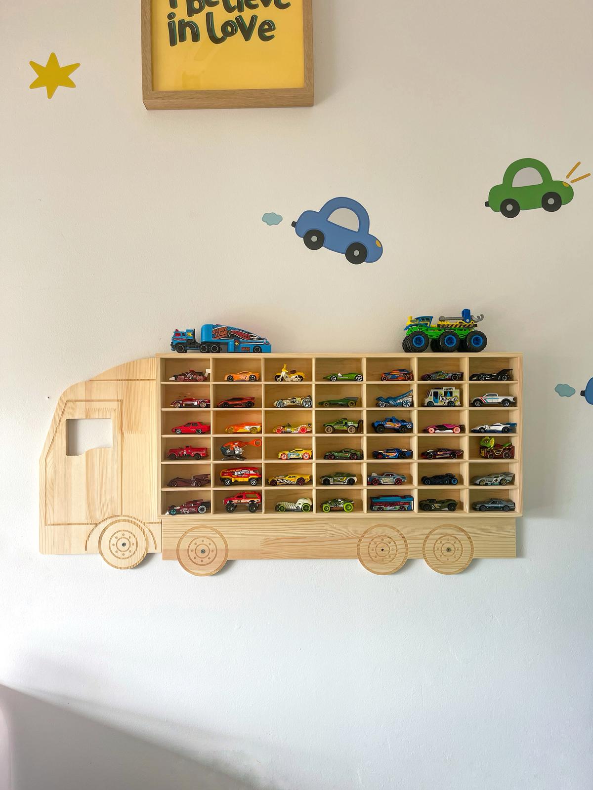 42 slots Truck Shaped Display & Storage Unit- SolidPine