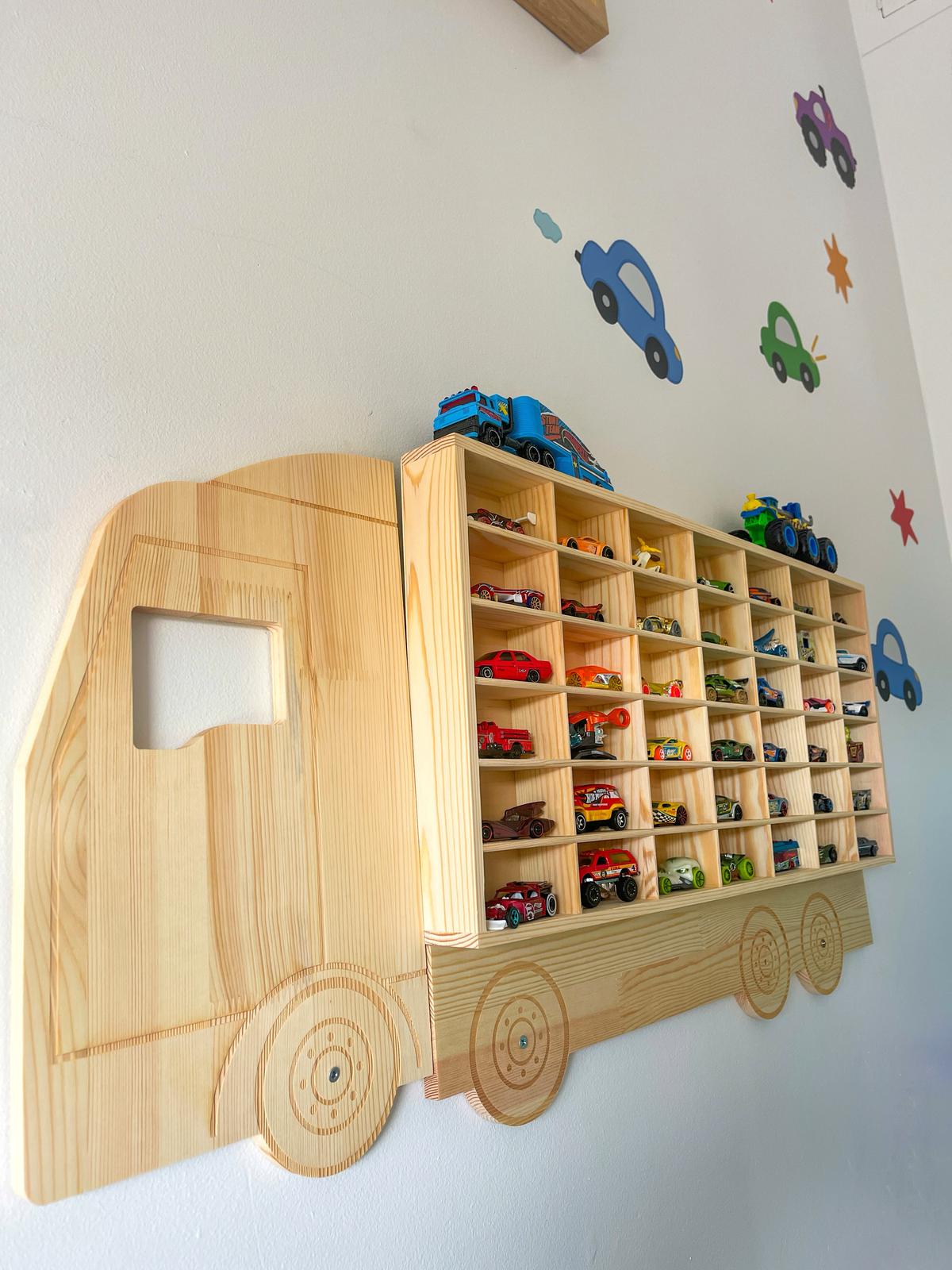 42 slots Truck Shaped Display & Storage Unit- SolidPine
