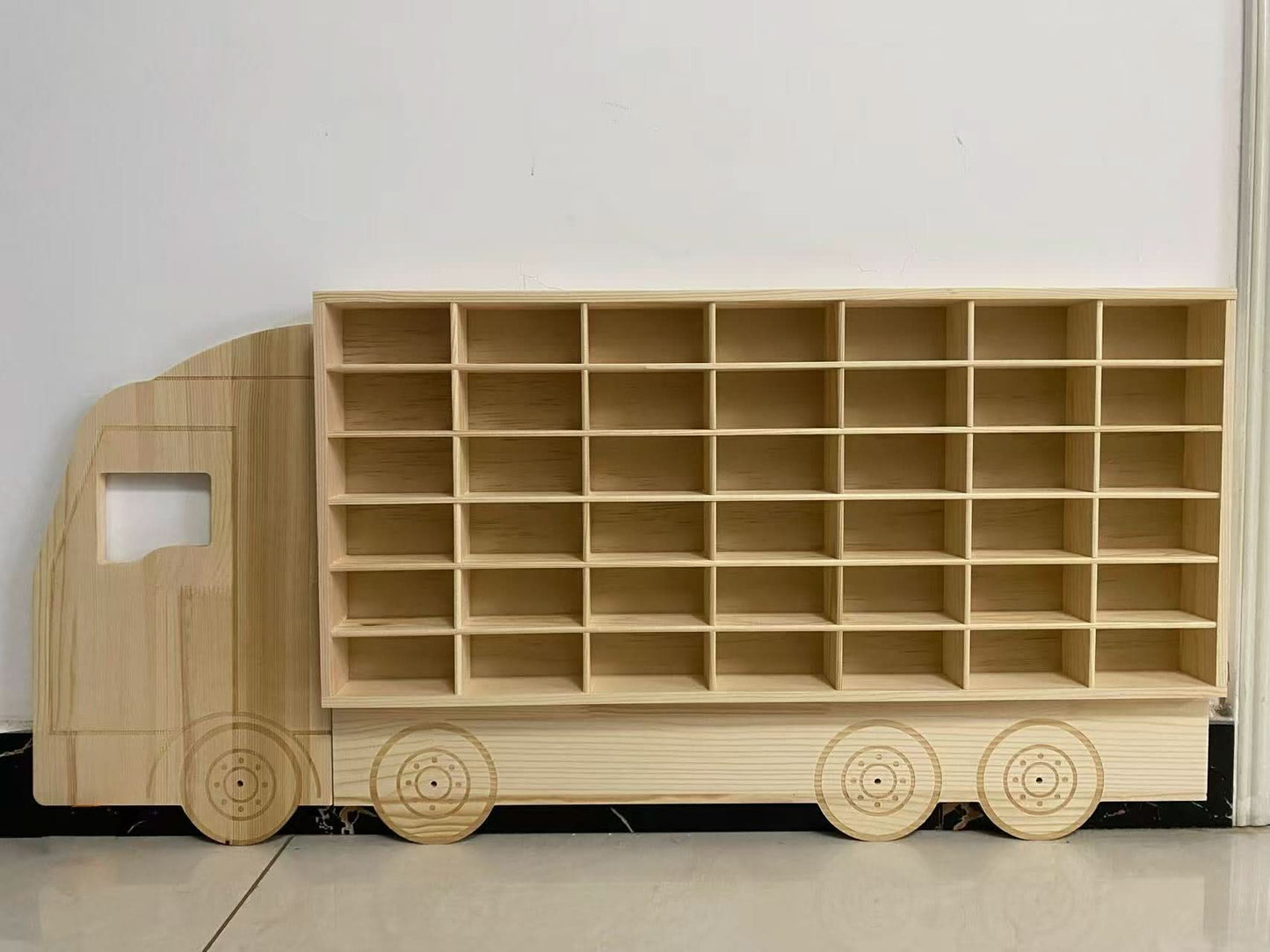 42 slots Truck Shaped Display & Storage Unit- SolidPine