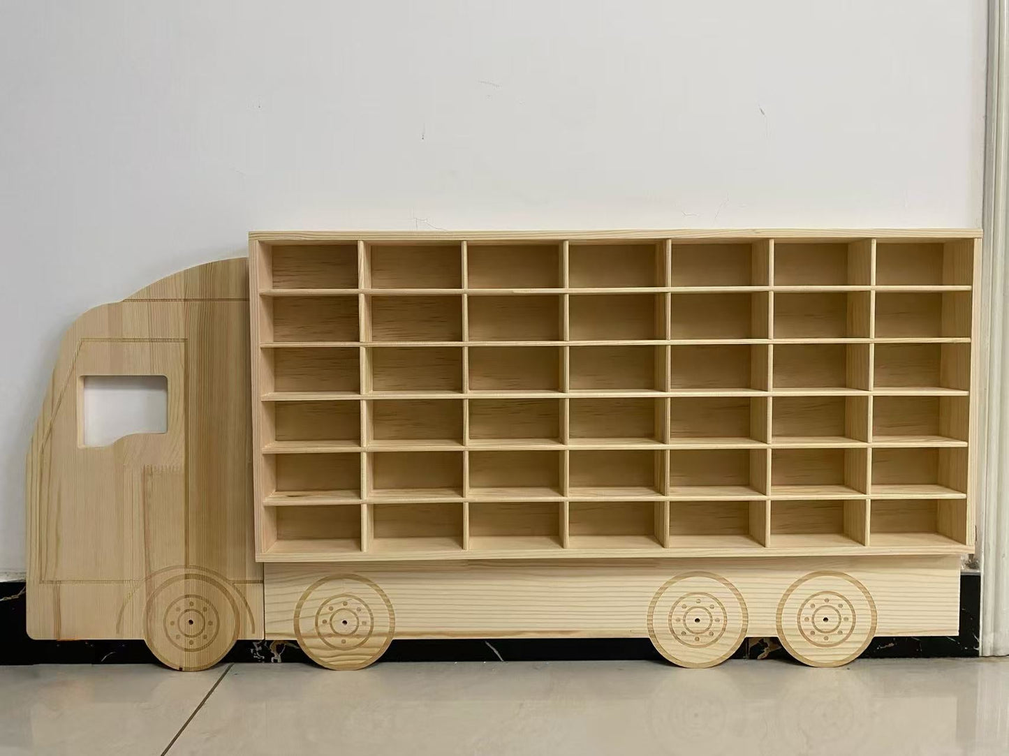 42 slots Truck Shaped Display & Storage Unit- SolidPine