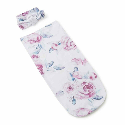 Lilac Skies Snuggle Swaddle & Topknot Set - Timber Tinkers