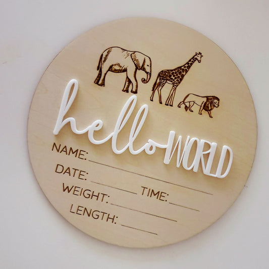 hello world safari animals