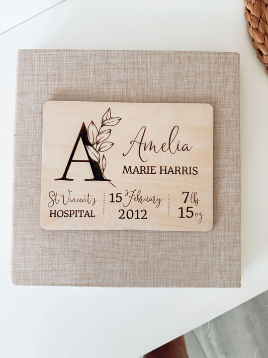 Personalised Floral Letter Photo Album