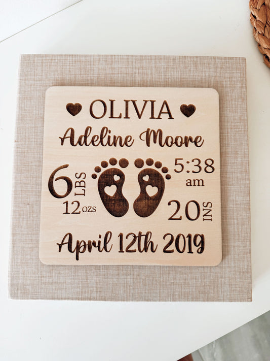 Personalised Baby Photo Album