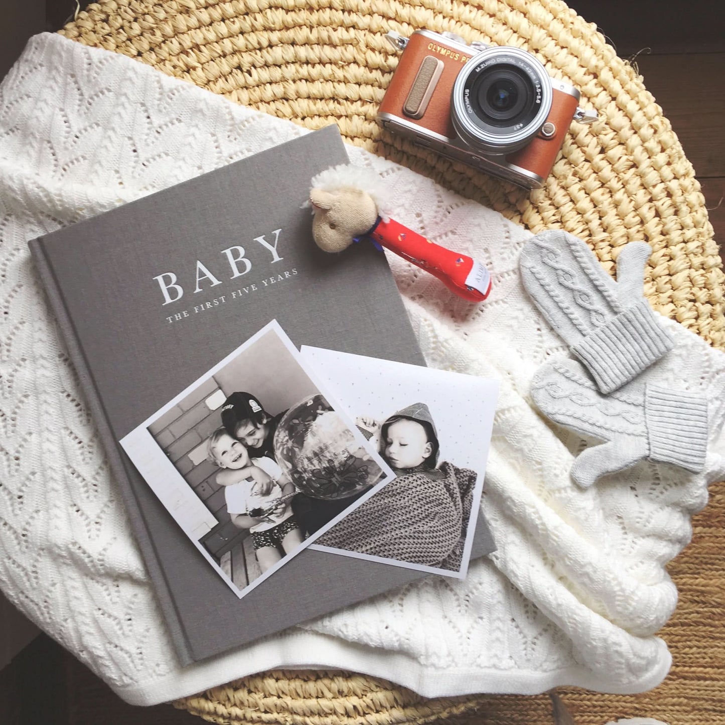 Baby Journal - First Five Years Record Book - (Grey)