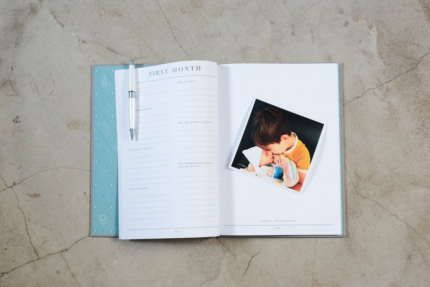 Baby Journal - First Five Years Record Book - (Grey)