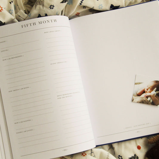 Baby Journal - First Five Years Record Book - (Blue)