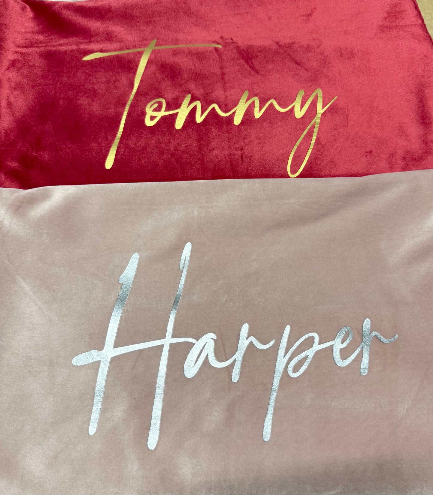 Silver Personalised Velvet Santa Sack