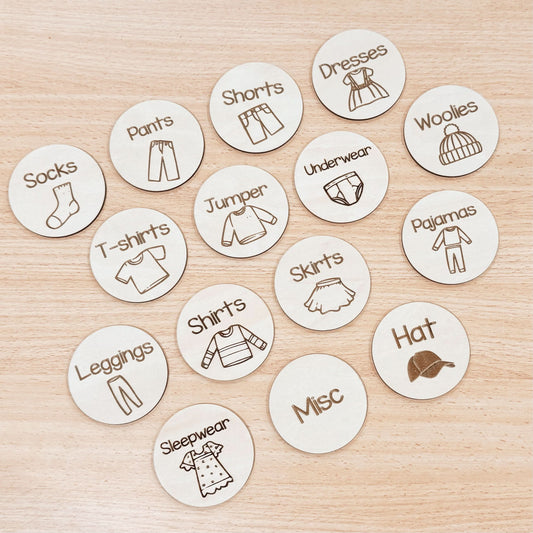 Kids Clothing Storage Labels