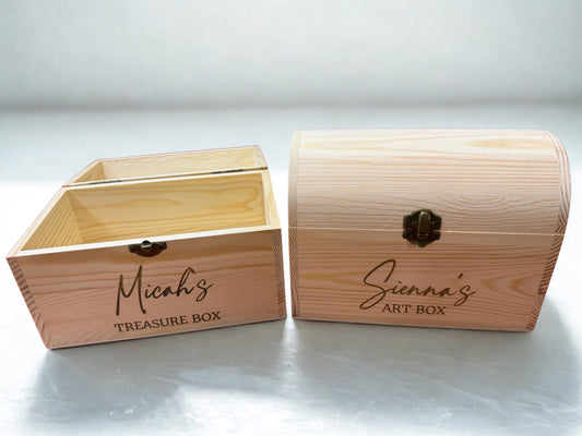 Personalised Wooden Treasure Box