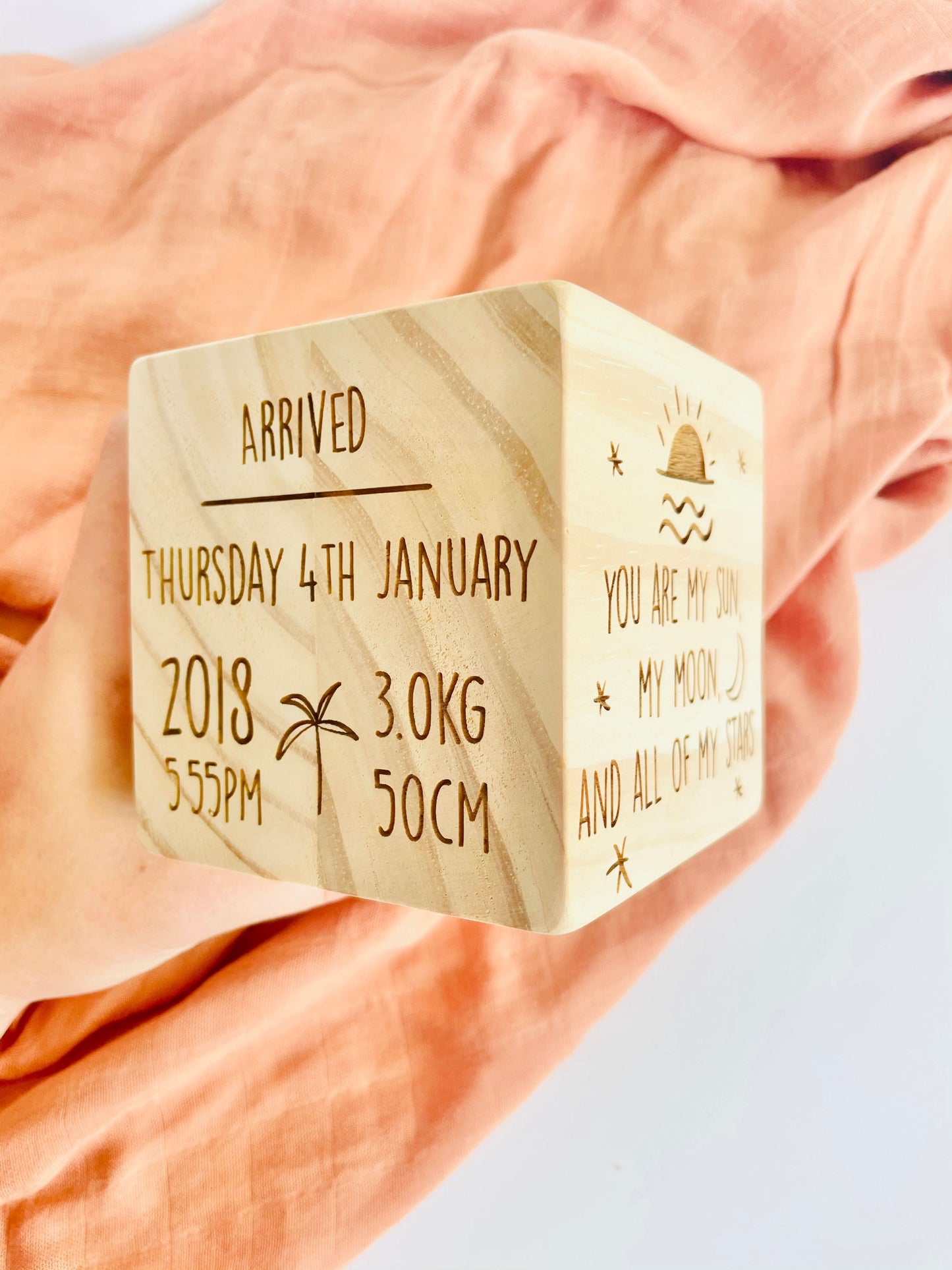 Personalised Wooden Boho Blocks