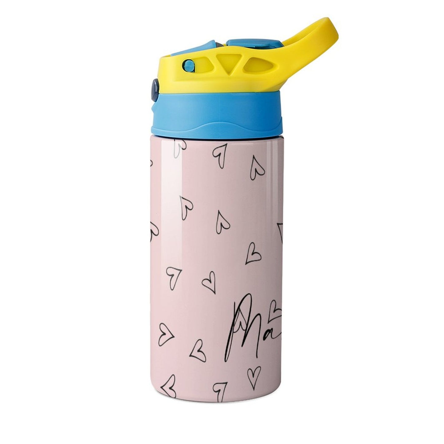 Personalised Kids Water Bottle - Heart