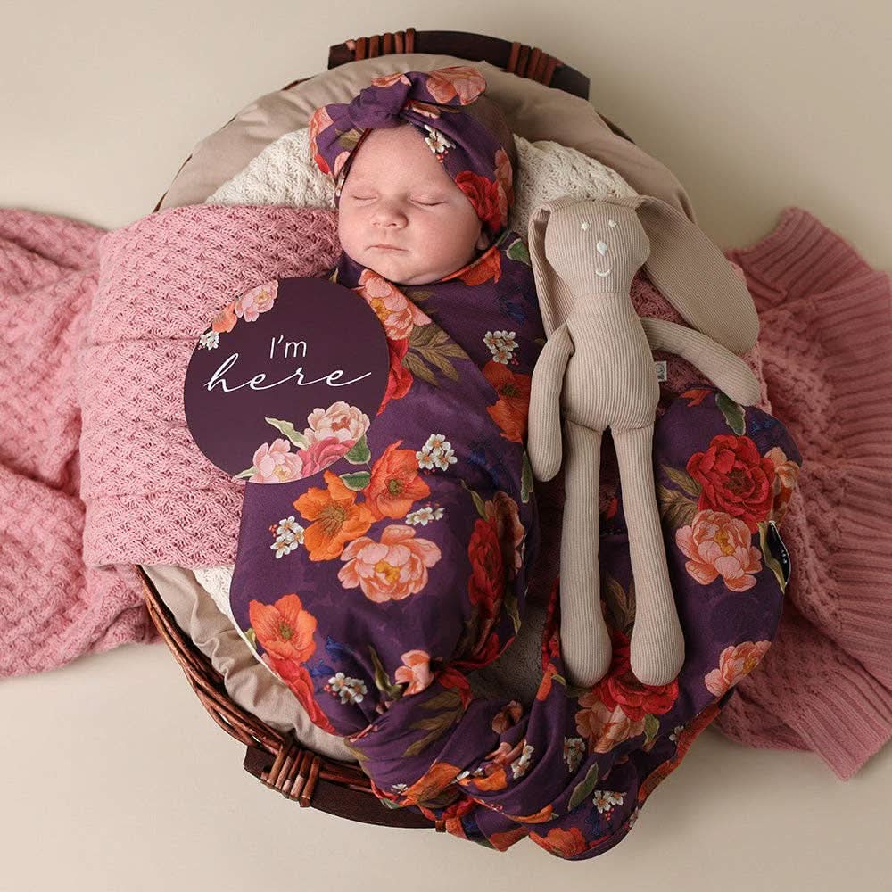 Sienna Organic Jersey Wrap & Topknot Set