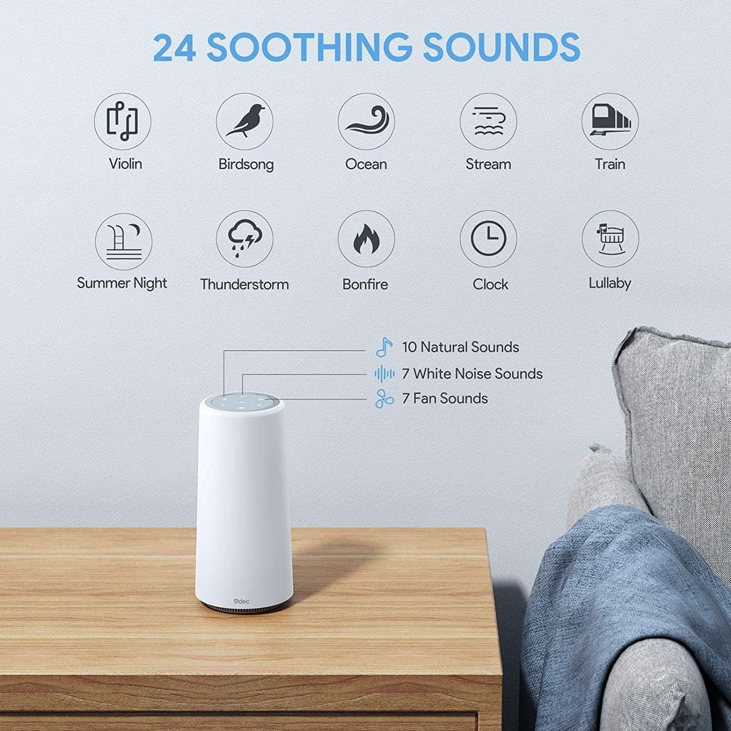 Odec Sleep Sound Machine with Night Light