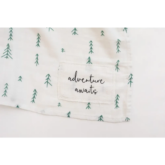 Adventure Awaits Swaddle - Signature Tree - Timber Tinkers