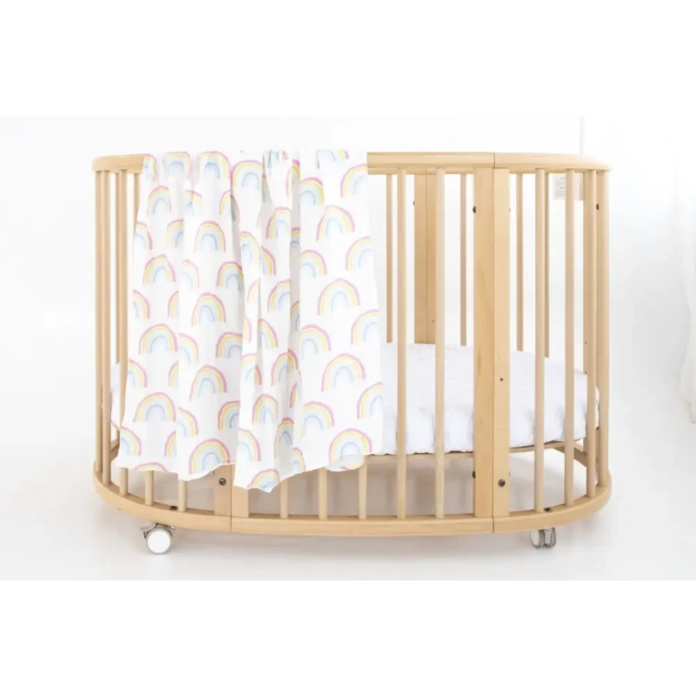 always chase Rainbows Jersey fitted Cot Sheet - Timber Tinkers