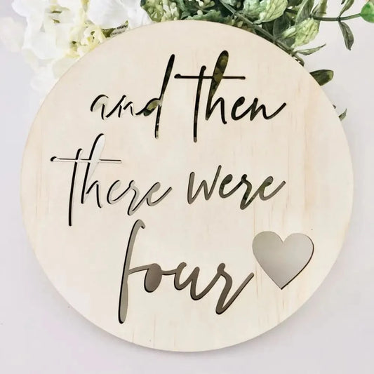 and then there were four Scandi Birth Announcement - Timber Tinkers