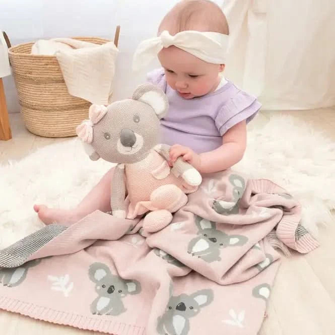 Australiana Blanket - Pink Koala - Timber Tinkers