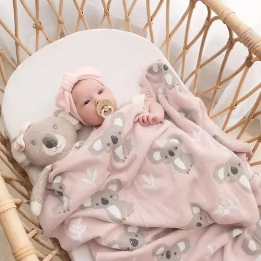 Australiana Blanket - Pink Koala - Timber Tinkers