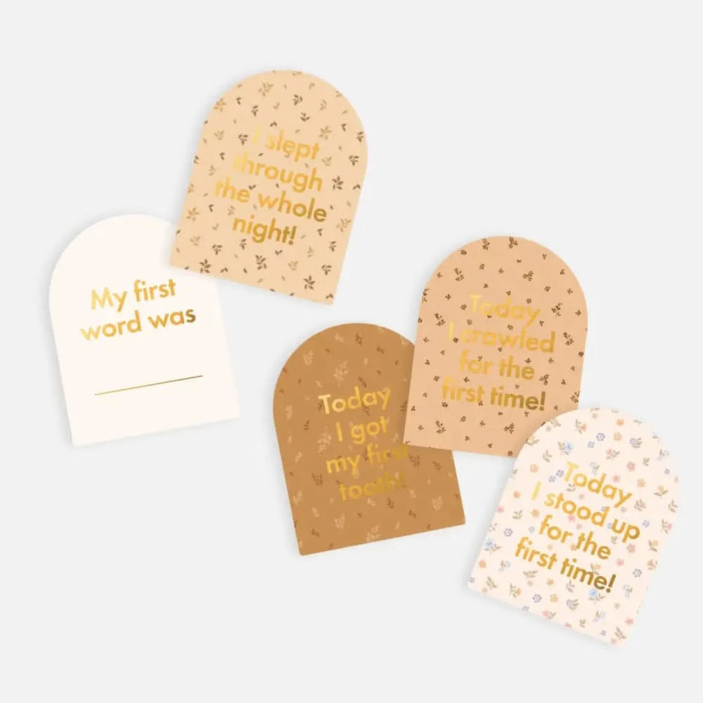 Baby Milestone Cards Broderie - Timber Tinkers