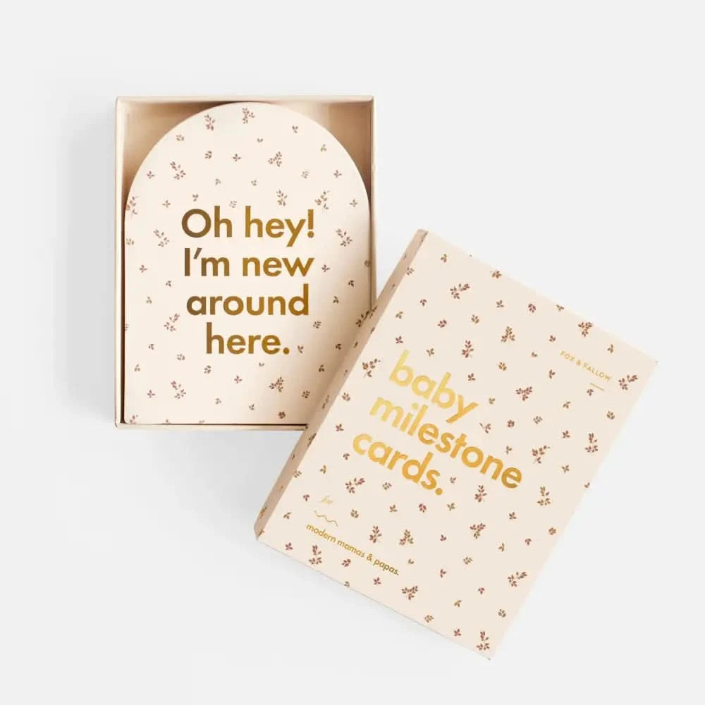 Baby Milestone Cards Broderie - Timber Tinkers