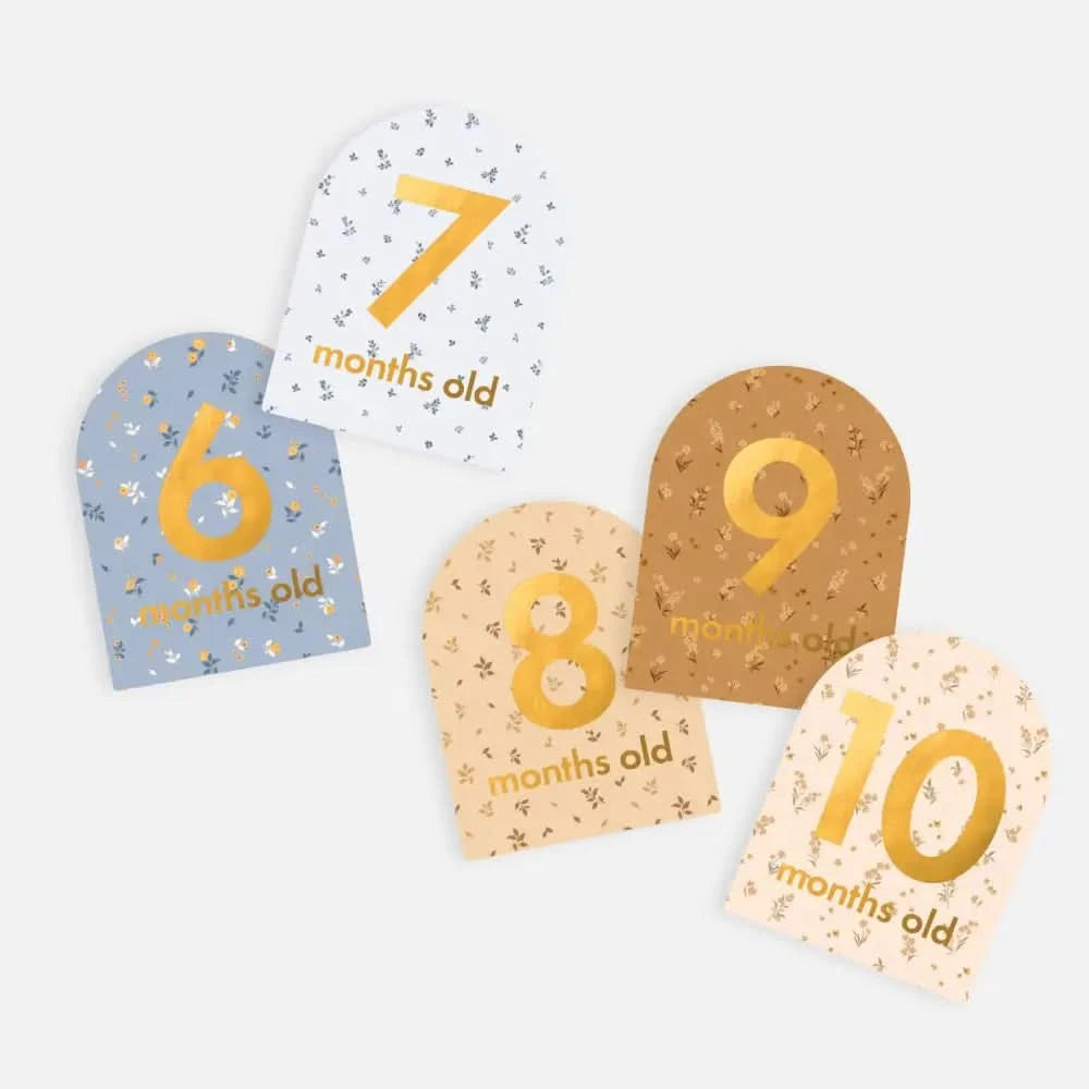 Baby Milestone Cards Broderie - Timber Tinkers