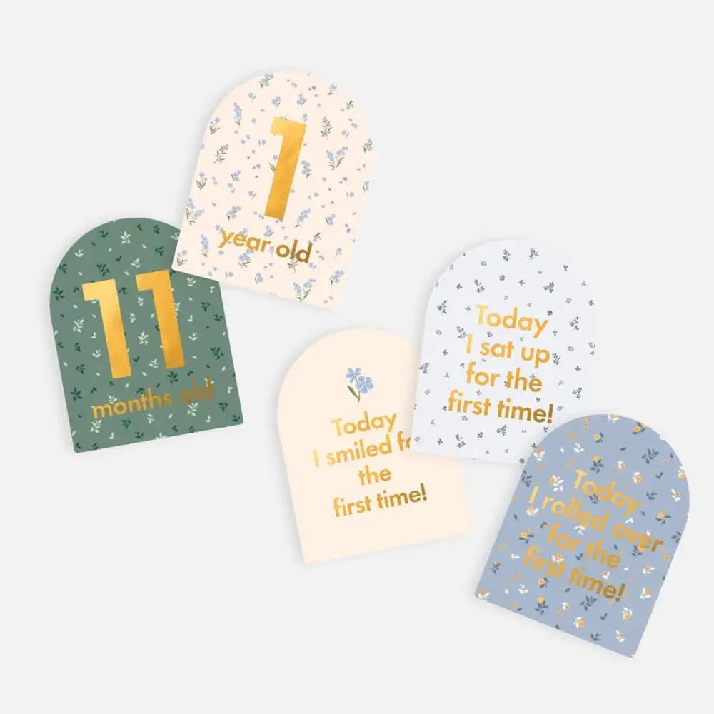 Baby Milestone Cards Broderie - Timber Tinkers