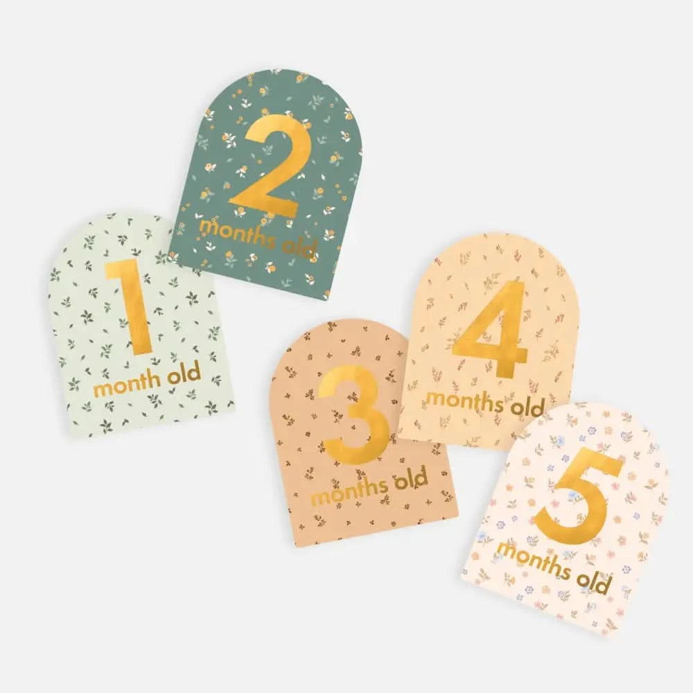 Baby Milestone Cards Broderie - Timber Tinkers