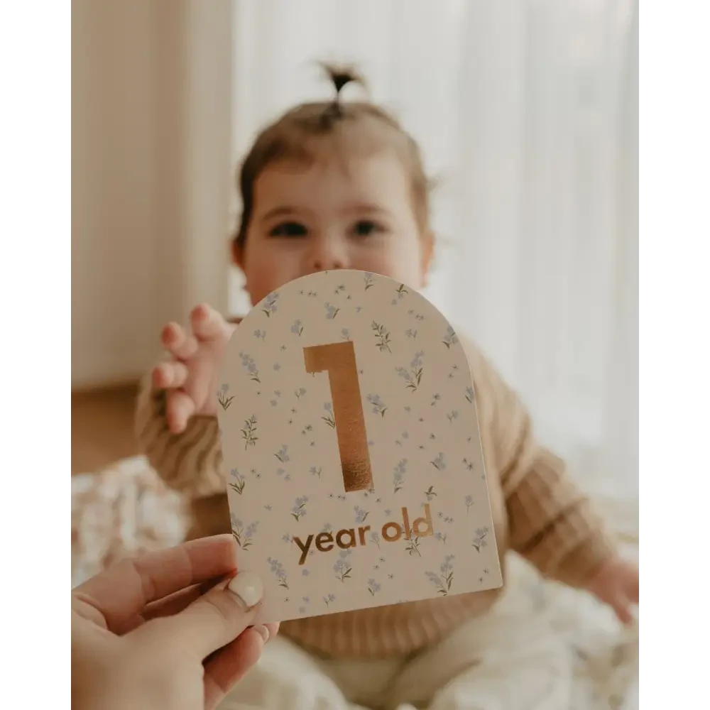 Baby Milestone Cards Broderie - Timber Tinkers