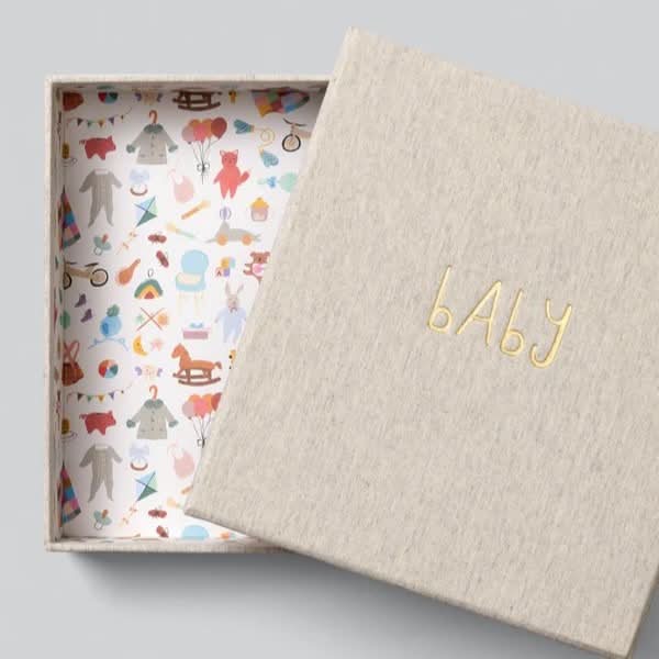 Baby Journal - The First Year (grey boxed)