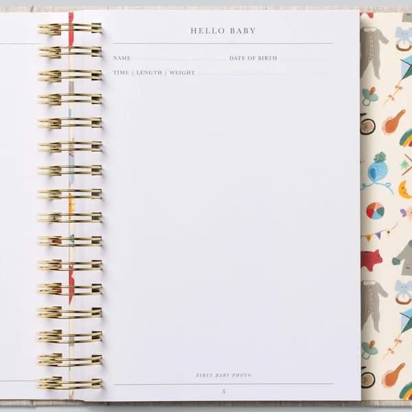 Baby Journal - The First Year (grey boxed)