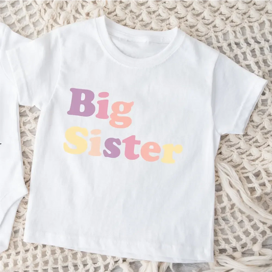 Big Sister T-Shirt - Pastel - Timber Tinkers