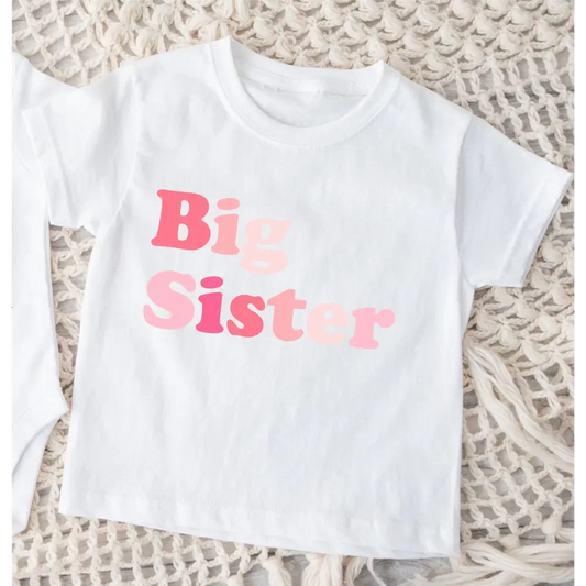 Big Sister T-Shirt - Pink - Timber Tinkers