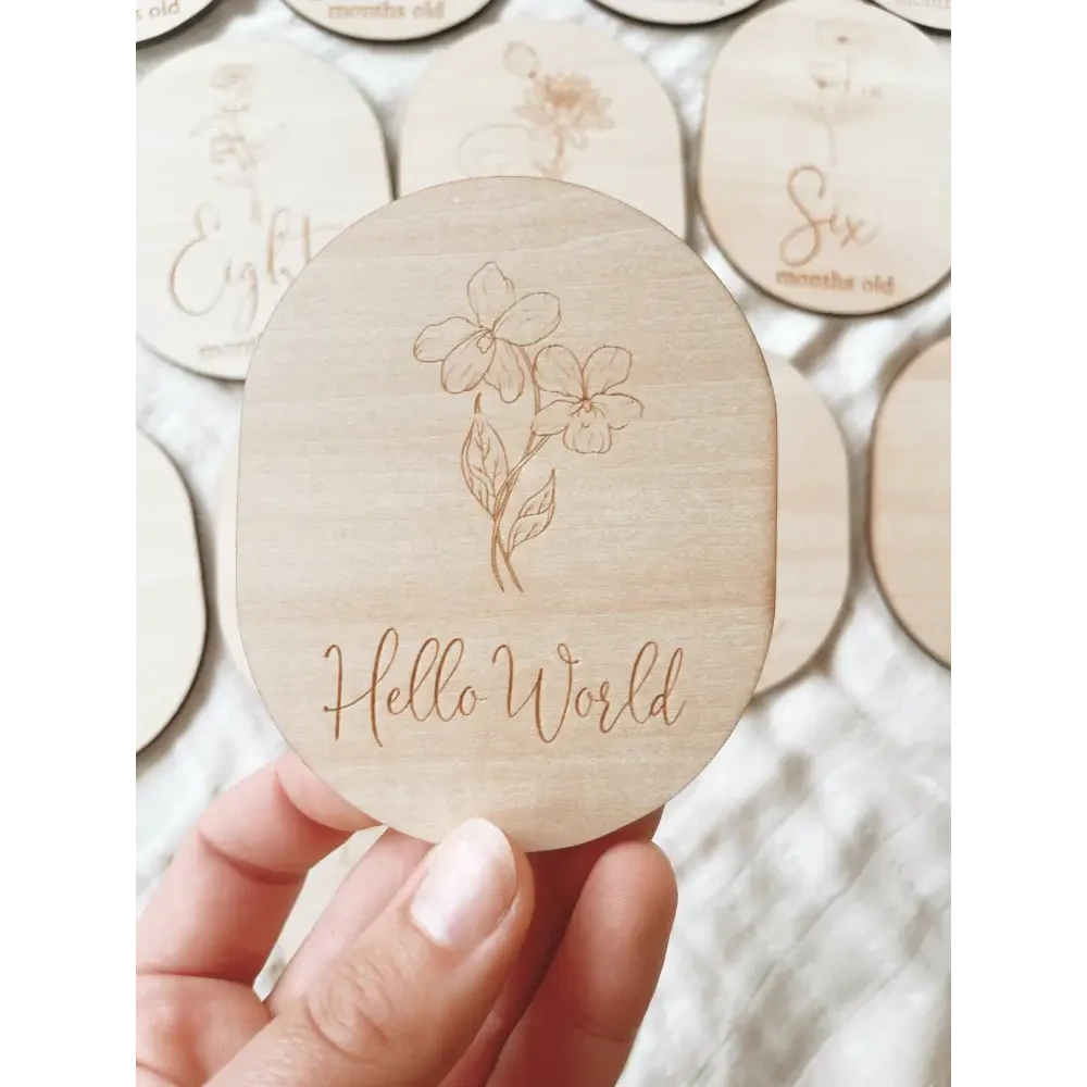 Birth Flower Milestone Set - Timber Tinkers