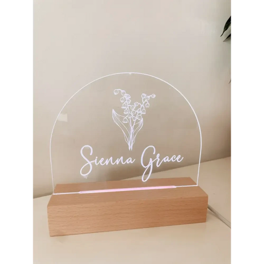 Birth Flower Night Light - Timber Tinkers