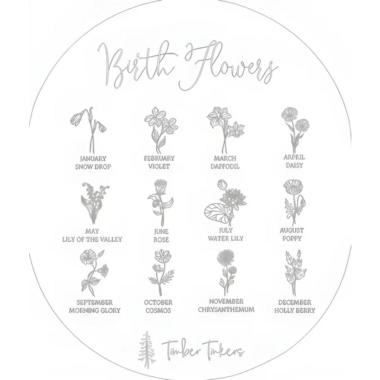 Birth Flower Sign - Timber Tinkers