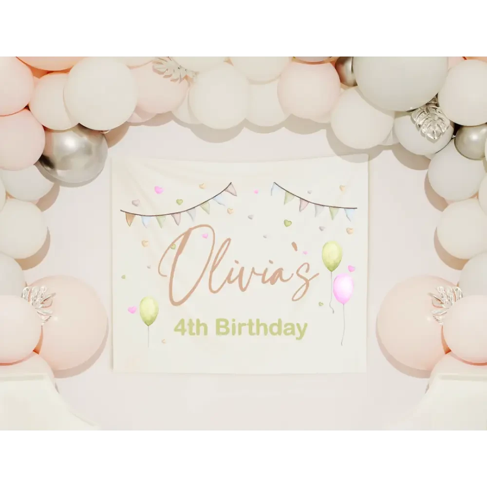 Birthday Banner - Heart Confetti - Timber Tinkers
