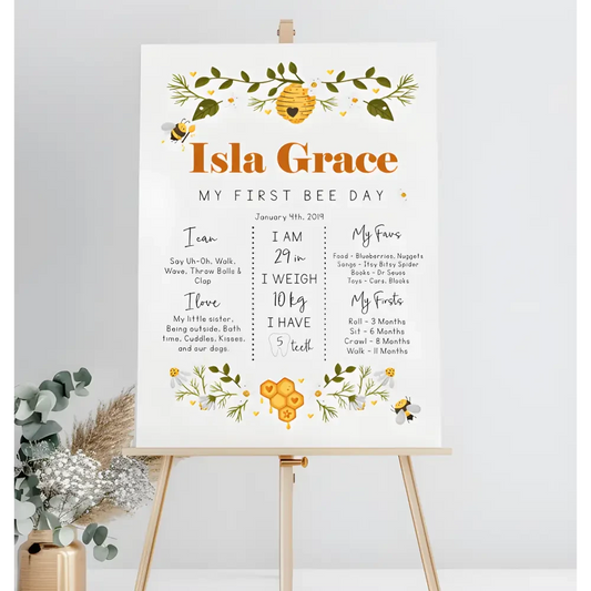 Birthday Board - Bee - Timber Tinkers