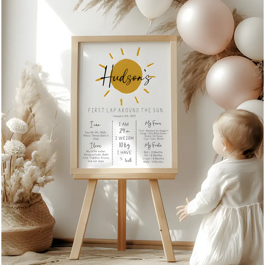 Birthday Board - Boho Sun - Timber Tinkers