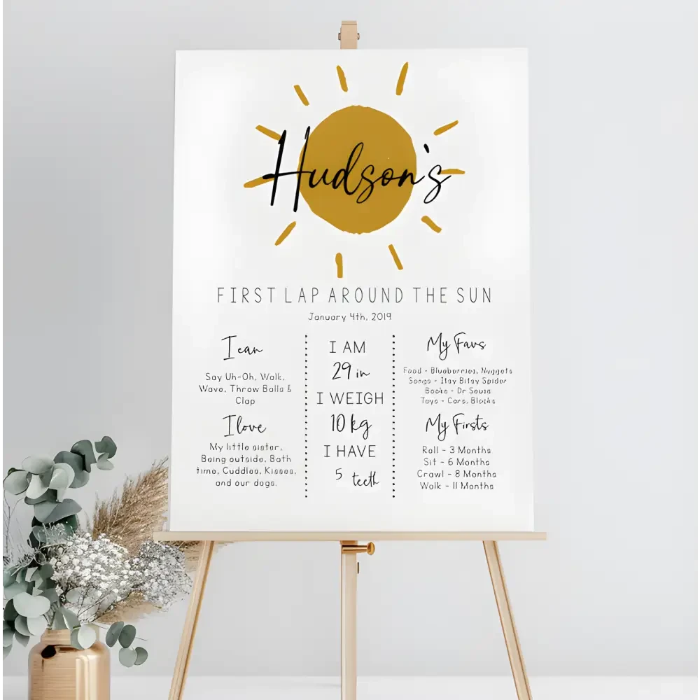 Birthday Board - Boho Sun - Timber Tinkers