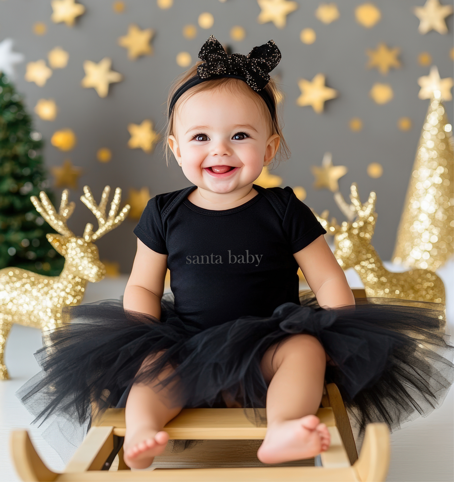 Black Santa Baby Onesie