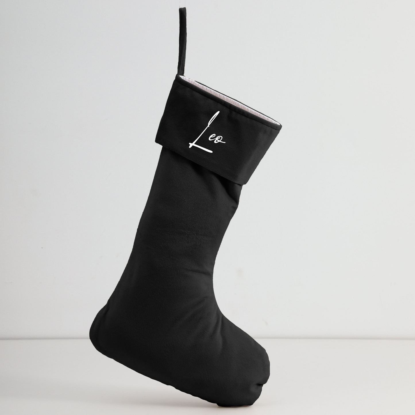 Personalised Velvet Stockings - Black (50cm)