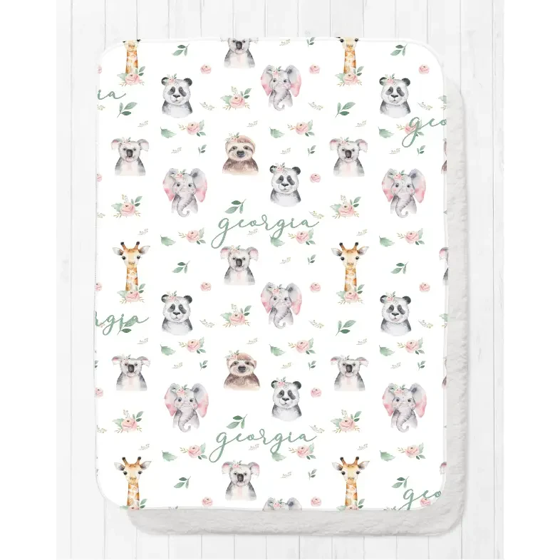 Blanket - Floral Animal - Timber Tinkers