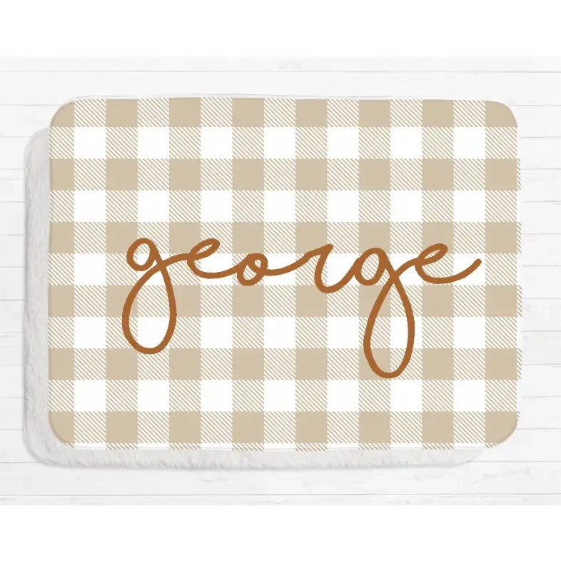 Blanket - Tan Gingham - Timber Tinkers