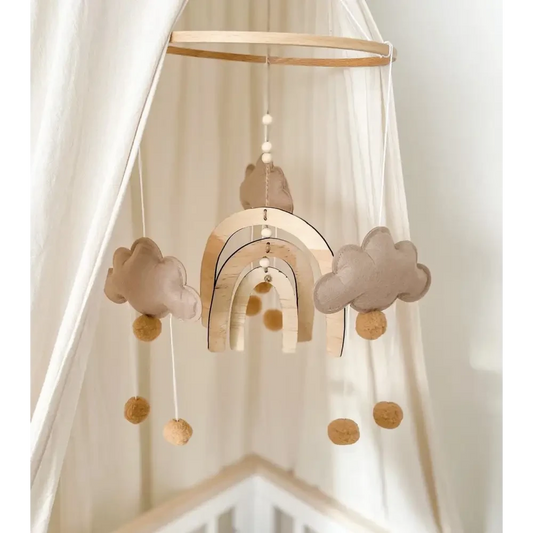 Boho Rainbow Nursery Mobile - Timber Tinkers
