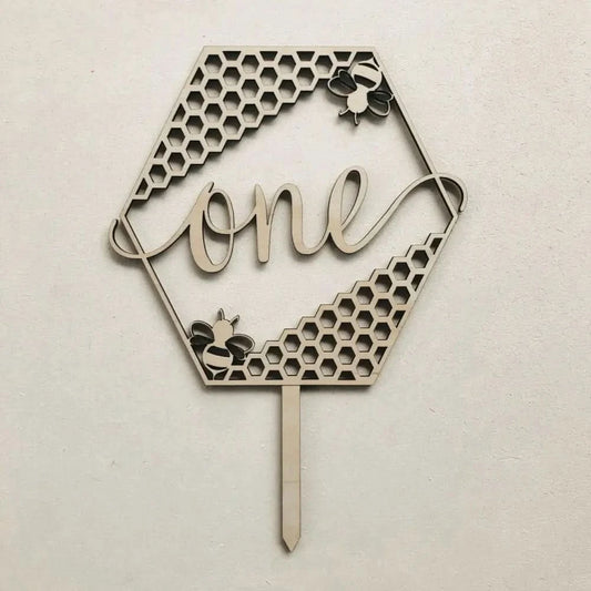 Buzzing Bee Cake Topper - Timber Tinkers