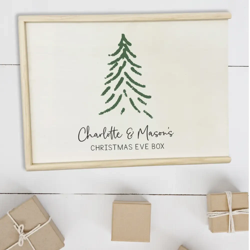 Christmas Box - Green Tree - Timber Tinkers